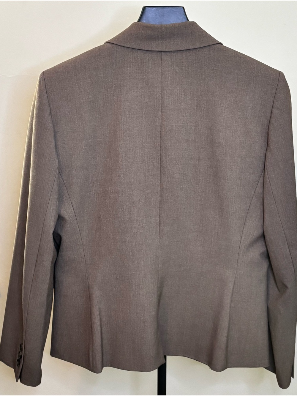 Women's Taupe Single-Button Tailored Blazer - Picture 3 of 6